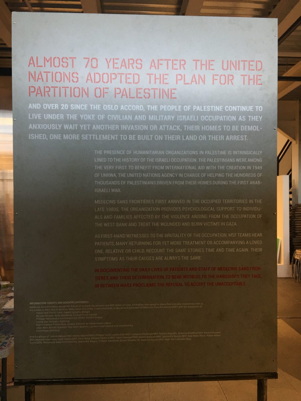1. The political context of the occupation The political context of the occupation
